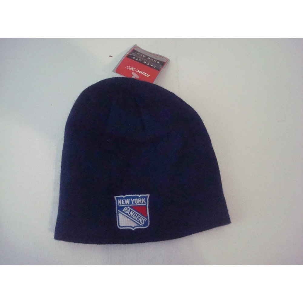 YOUTH -- NEW YORK RANGERS BEANIE KNIT TOBOGGAN HAT CAP VINTAGE DEADSTOCK st6